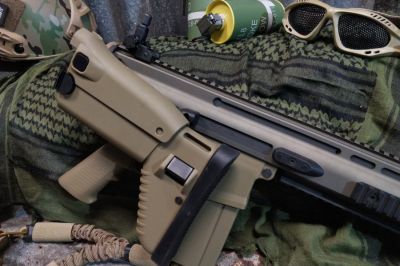 Ares AEG SCAR-H with EFCS (Dark Earth) - Detail Image 11 © Copyright Zero One Airsoft